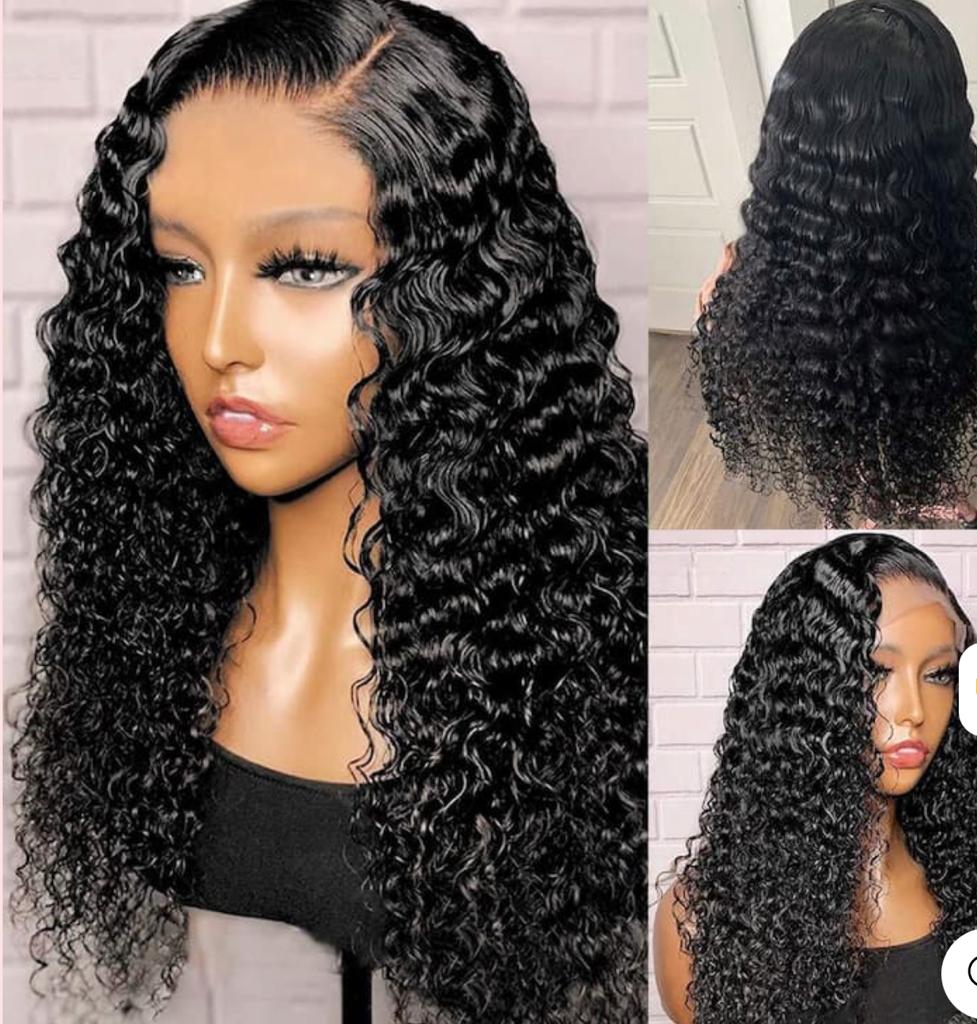 Lace Frontal Wig Deep Curl 13x6 HD Lace transparent lace 180% density